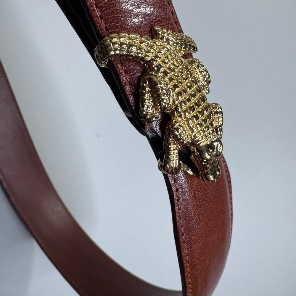 Vintage Alexander’s Sterling Silver Alligator Belt Size 34 Handmade USA